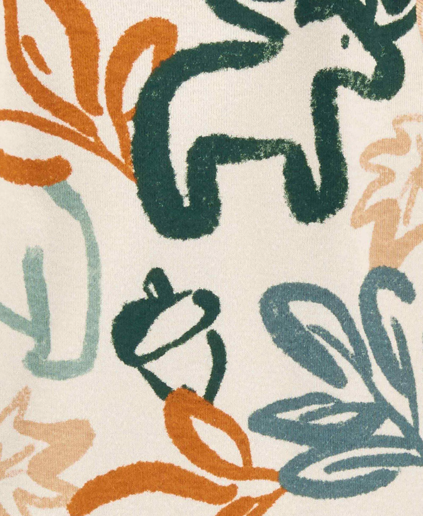 Kit body bebê 4 peças bichinhos e folhagem multicor