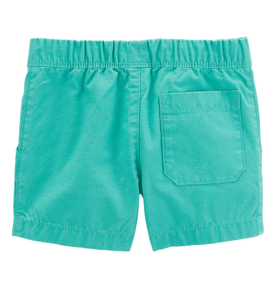 Bermuda infantil texturizada cós elástico e cordão azul